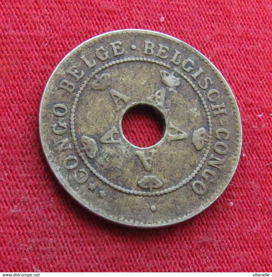 Congo Belgian 10 Centimes 1924 Belgish  #2 Wºº - 1910-1934: Albert I