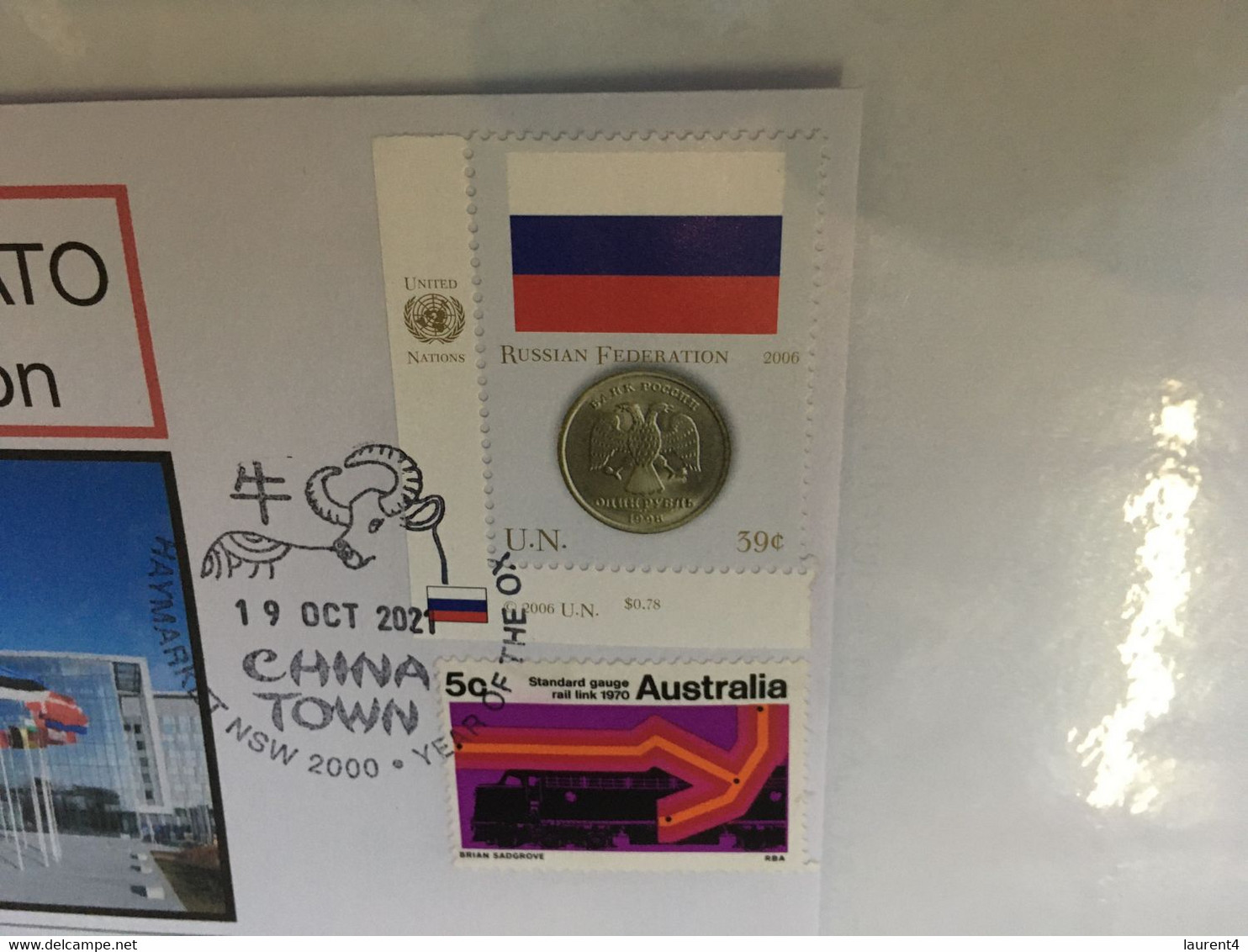 (6 A 2) Special Commemorative Cover - 19 Oct 2021 (Australia) Russia / NATO - Diplomatic Mission Ending - Russia Flag + - Lettres & Documents