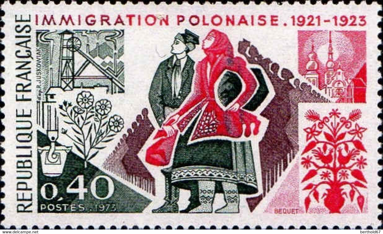 France Poste N** Yv:1740 Mi:1820 Immigration Polonaise - Nuevos
