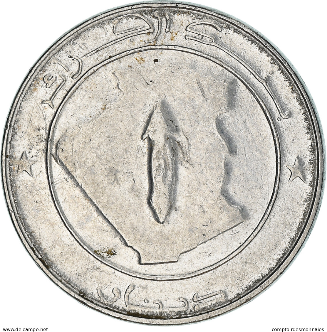 Monnaie, Algeria, Dinar, 2002, Algiers, TTB, Stainless Steel, KM:129 - Algeria