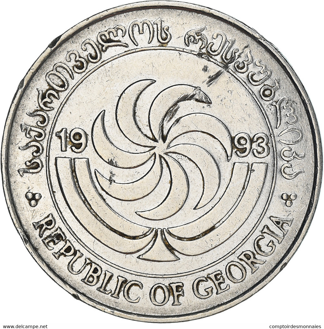 Monnaie, Géorgie, 10 Thetri, 1993, TB+, Stainless Steel, KM:79 - Georgia