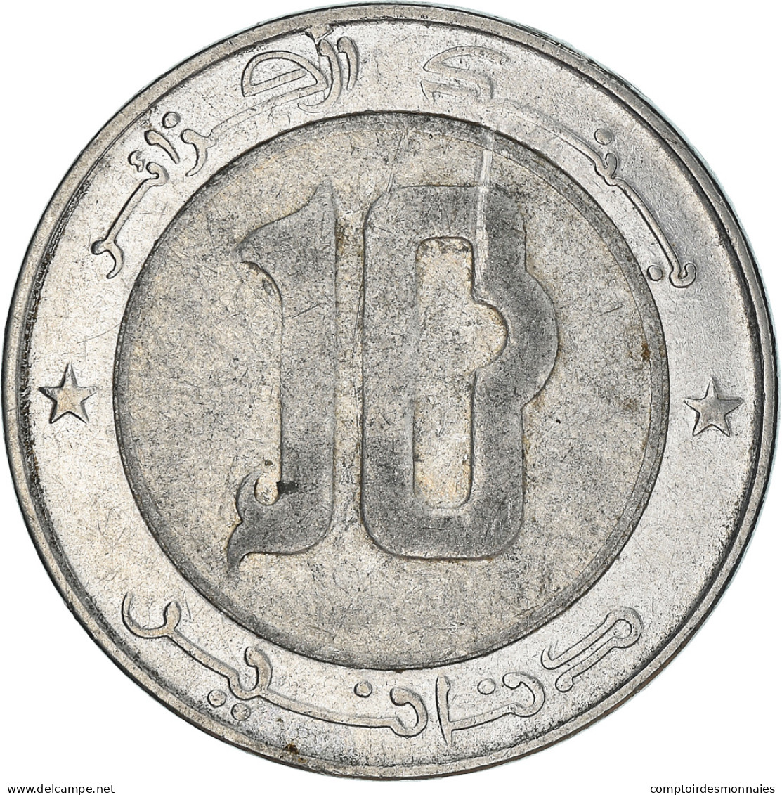Monnaie, Algeria, 10 Dinars, 2002, Algiers, TB, Bi-Metallic, KM:124 - Algeria