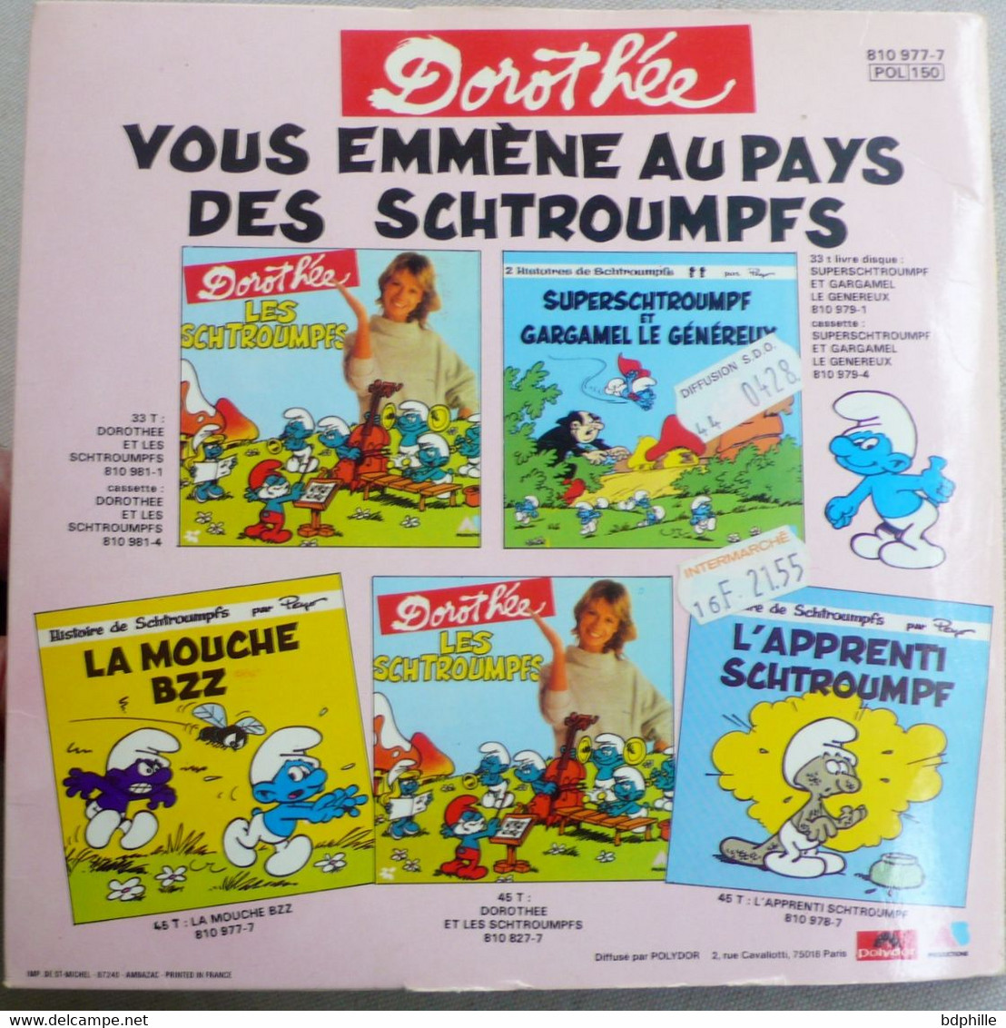 Livre Disque Les Schtroumpfs " La Mouche BZZ " - Schtroumpfs, Les - Los Pitufos