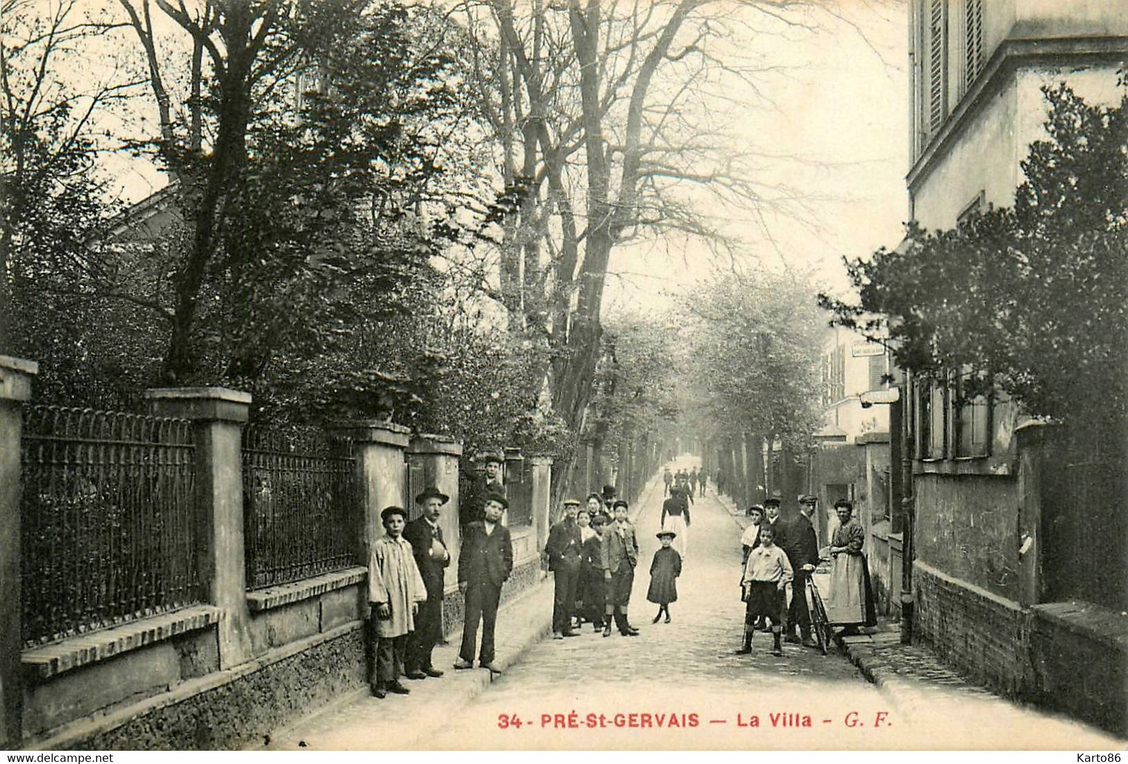 Le Pré St Gervais * Rue Et La Villa * Villageois - Le Pre Saint Gervais