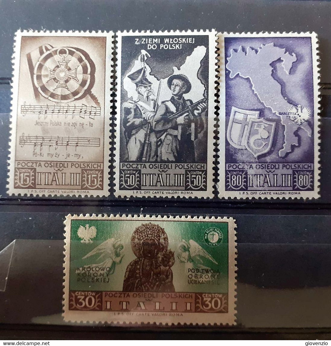 ITALIA CORPO POLACCO NUOVI MH* - 1946-47 Período Del Corpo Polacco