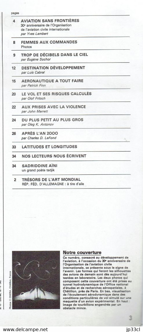 Courrier De L'Unesco Avril 1978 - L'aviation, Hier, Aujourd'hui Et Demain - Luchtvaart