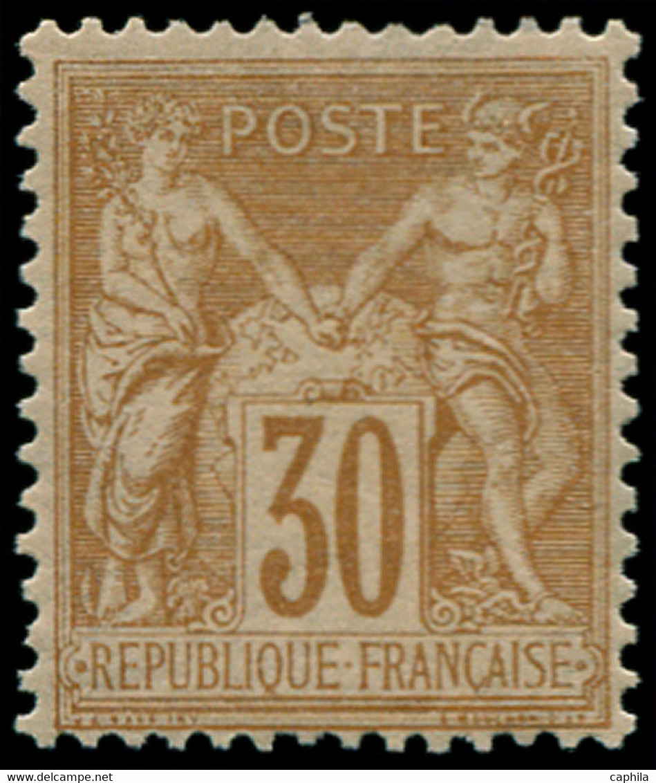 ** FRANCE - Poste - 80, TB: 30c. Brun-jaune - 1876-1898 Sage (Tipo II)