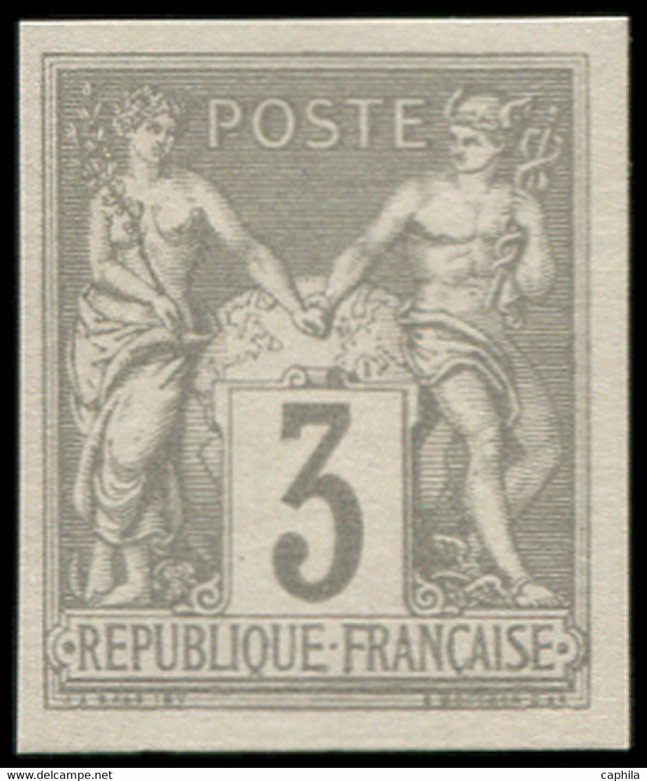 (*) FRANCE - Poste - 87d, Régents Non Dentelé: 3c. Gris - Sonstige & Ohne Zuordnung