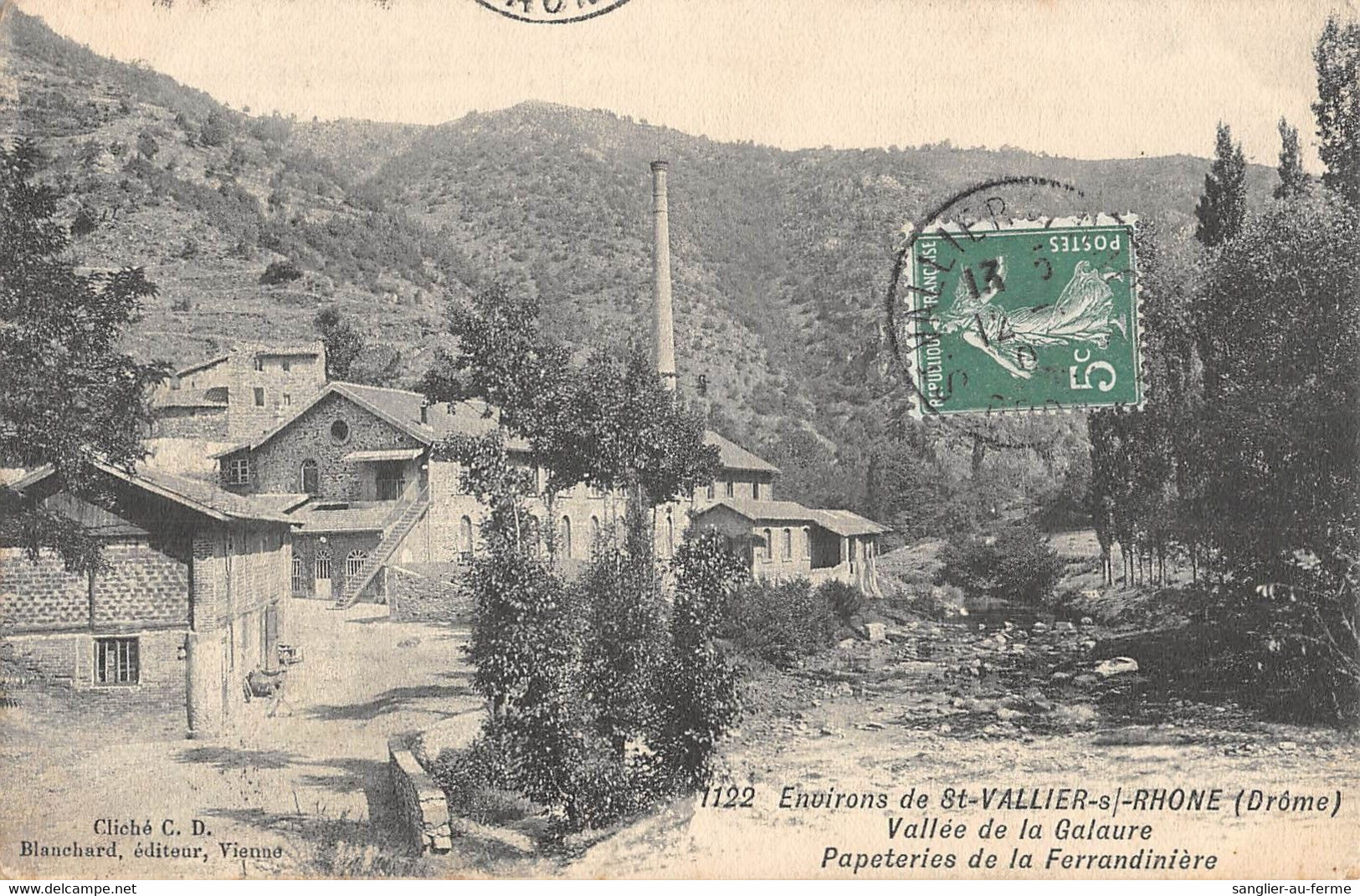 CPA 26 ENVIRONS DE ST VALLIER SUR RHONE VALLEE DE LA GALAURE PAPETERIES DE LA FERRANDINIERE - Otros & Sin Clasificación