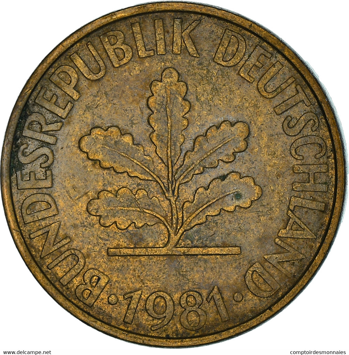 Monnaie, République Fédérale Allemande, 10 Pfennig, 1981, Karlsruhe, TTB - 10 Pfennig