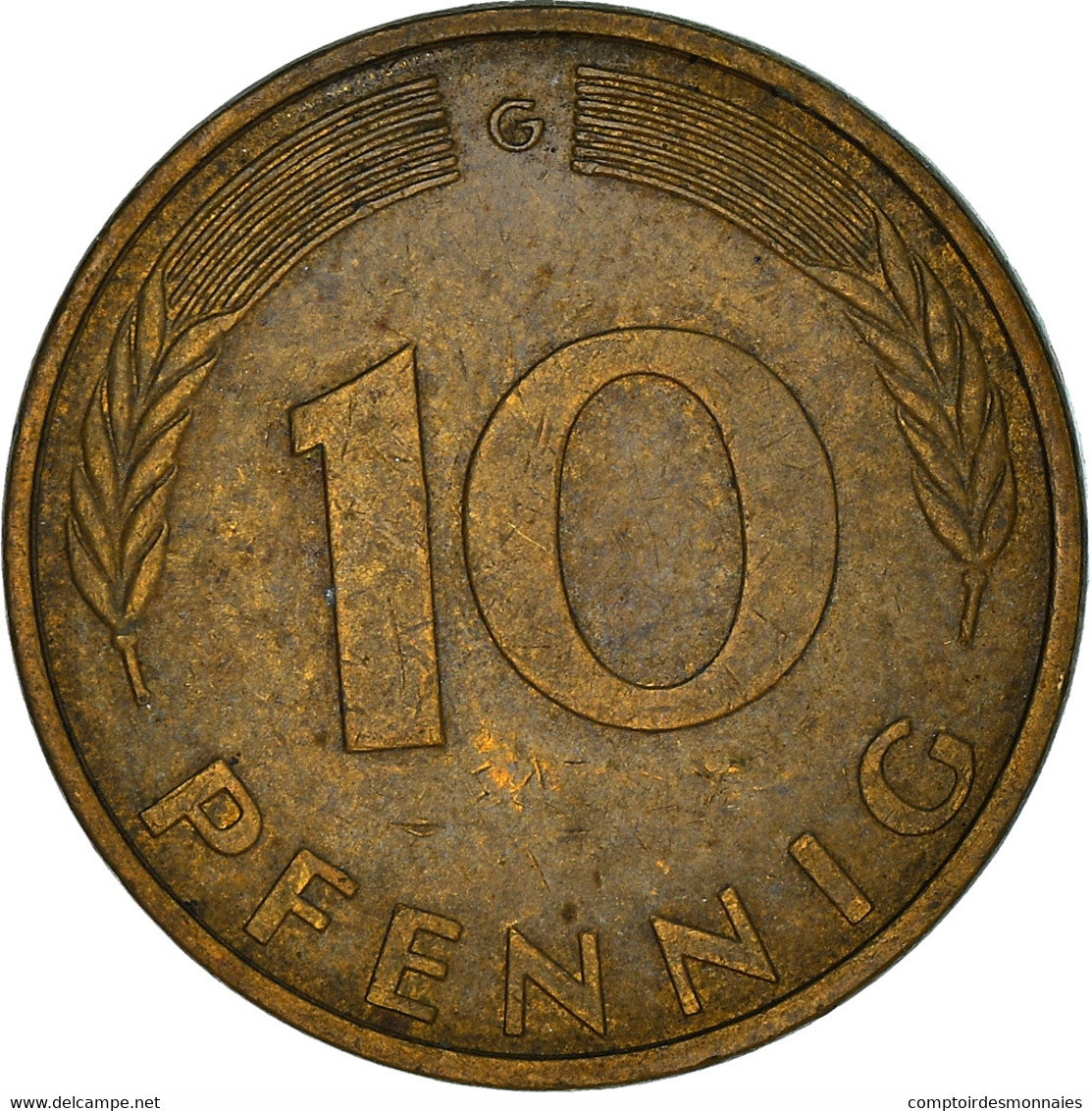 Monnaie, République Fédérale Allemande, 10 Pfennig, 1981, Karlsruhe, TTB - 10 Pfennig