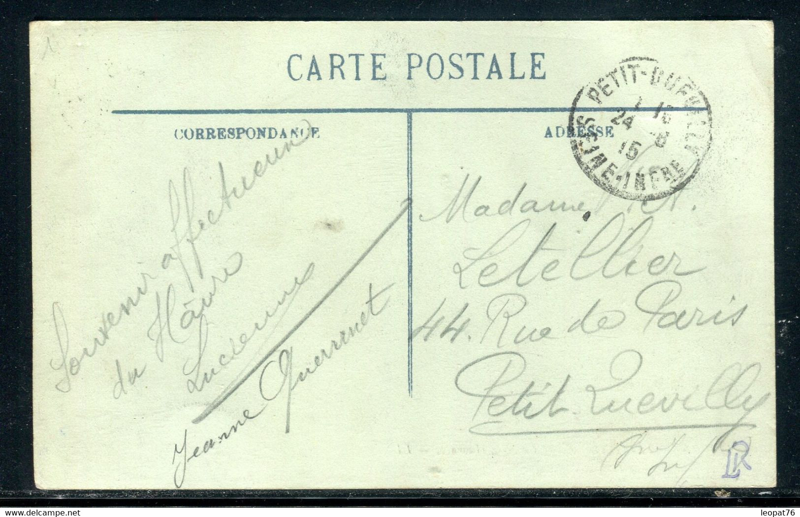 Belgique - Affranchissement Du Havre Sur Carte Postale En 1915 Pour Petit Quevilly - Prix Fixe - Ref O 81 - Altri & Non Classificati