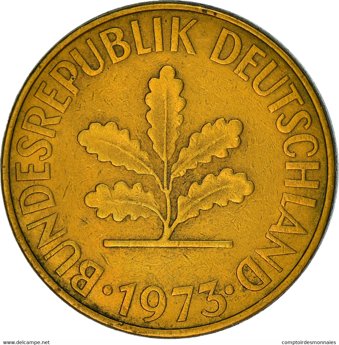 Monnaie, République Fédérale Allemande, 10 Pfennig, 1973, Stuttgart, TTB - 10 Pfennig