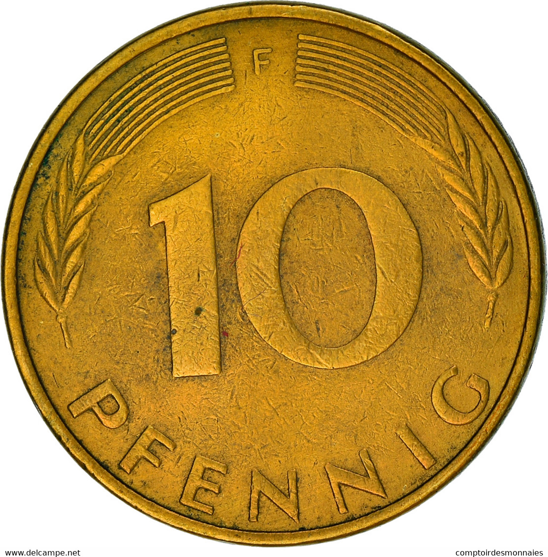 Monnaie, République Fédérale Allemande, 10 Pfennig, 1973, Stuttgart, TTB - 10 Pfennig