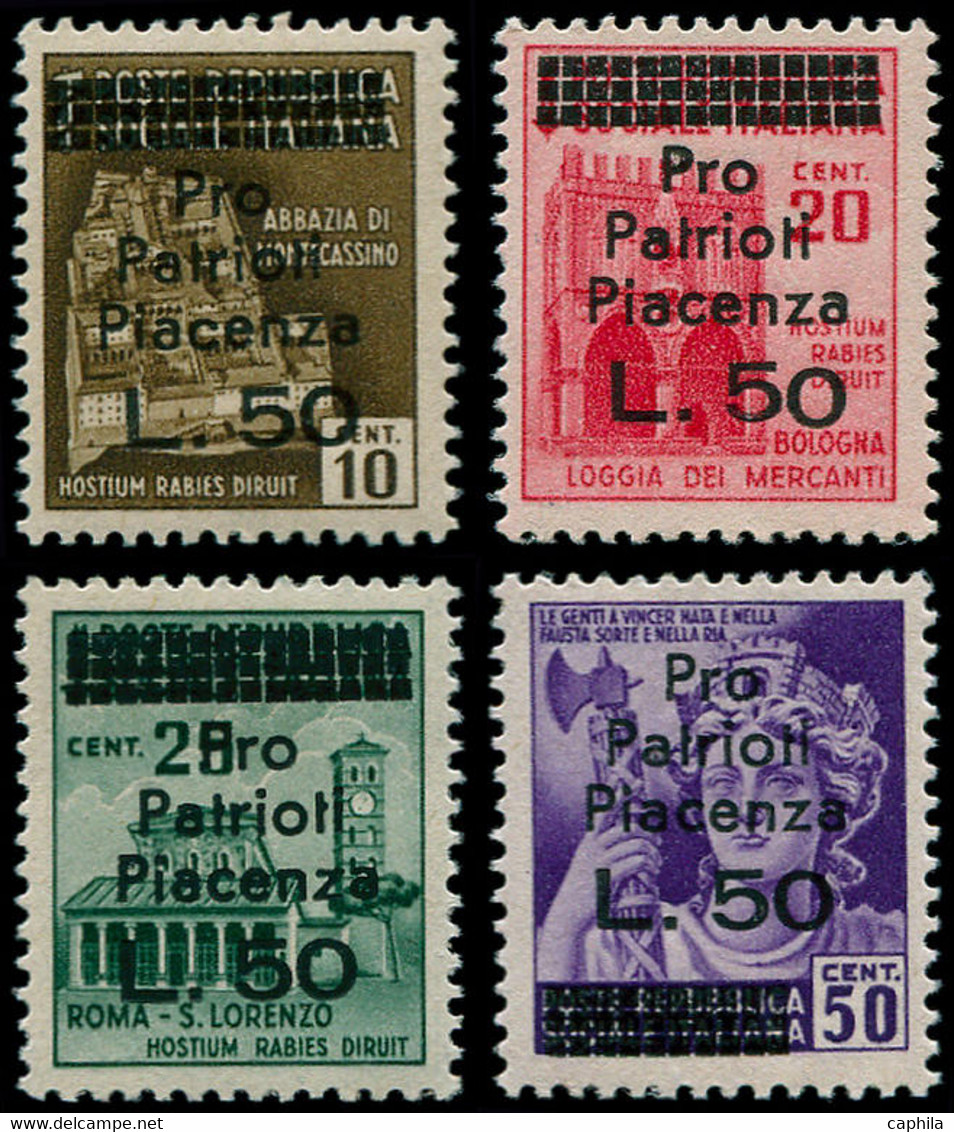 ** ITALIE - Libération - Piacenza, Cei 1/3 + 5, Certificat Photo Raybaudi: Pro Patrioti + 50l. - Non Classificati