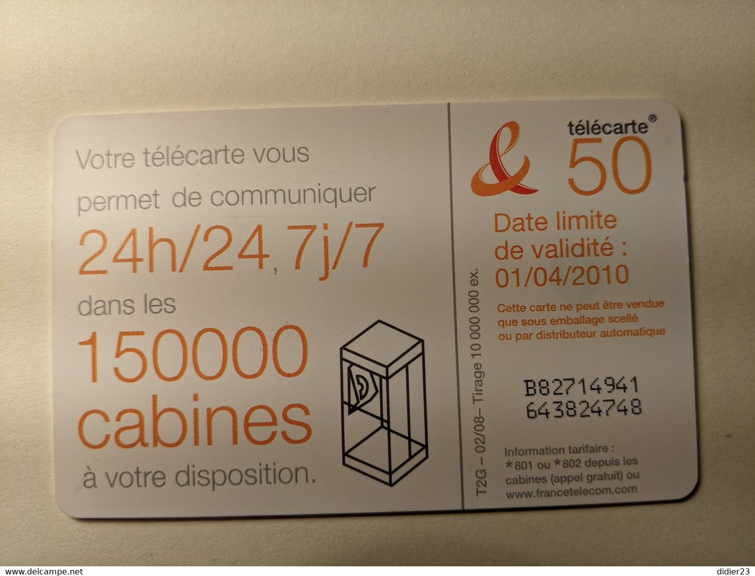 TELECARTE FRANCE TELECOM  50 - Opérateurs Télécom