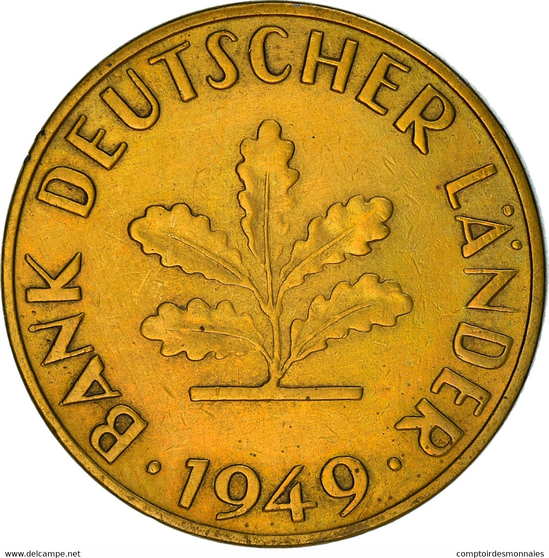 Monnaie, République Fédérale Allemande, 10 Pfennig, 1949, Stuttgart, TTB+ - 10 Pfennig