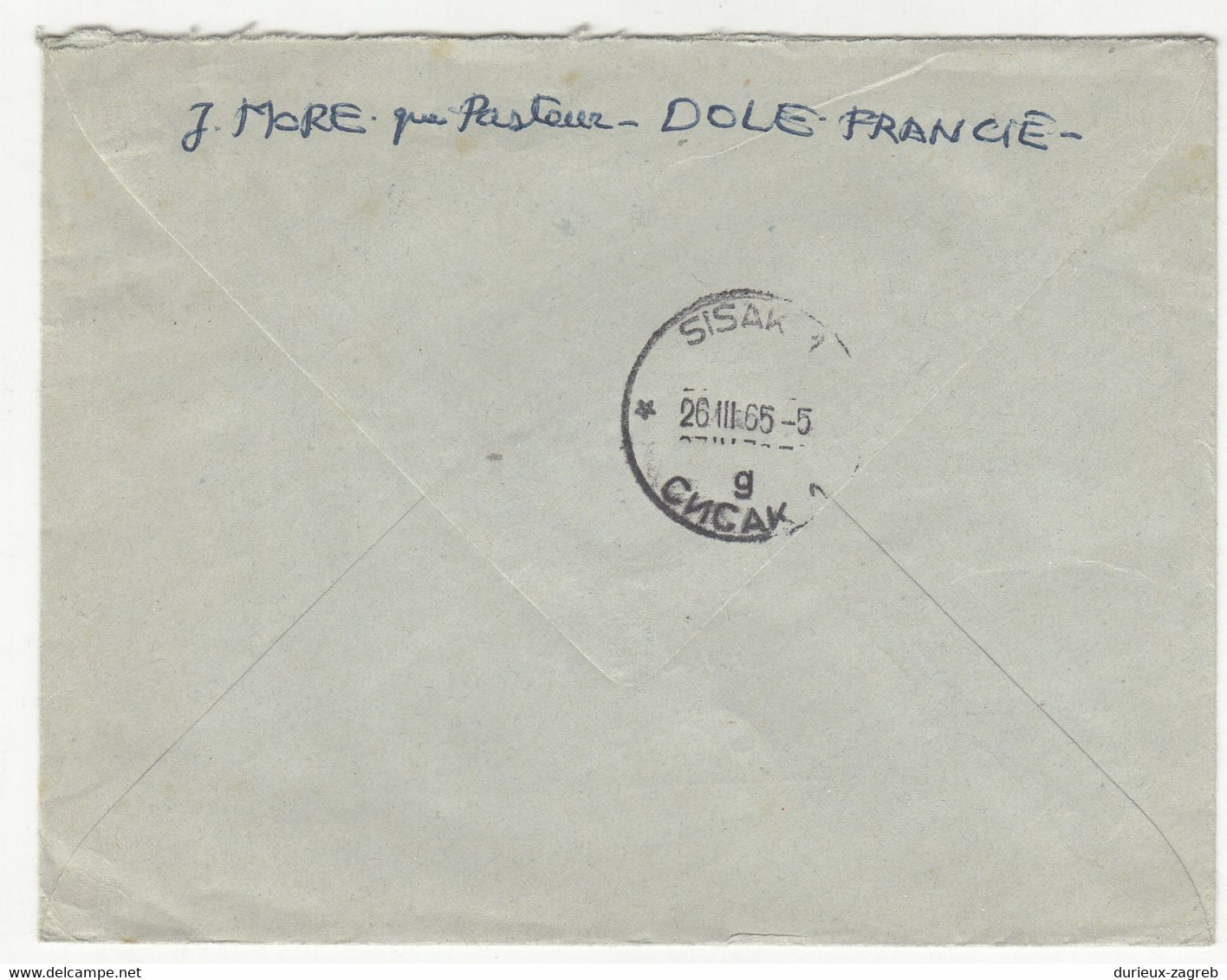 Dole - Ville Natale De Pasteur Slogan Postmark On Letter Cover Posted 1965 To Yugoslavia B211015 - Briefe U. Dokumente