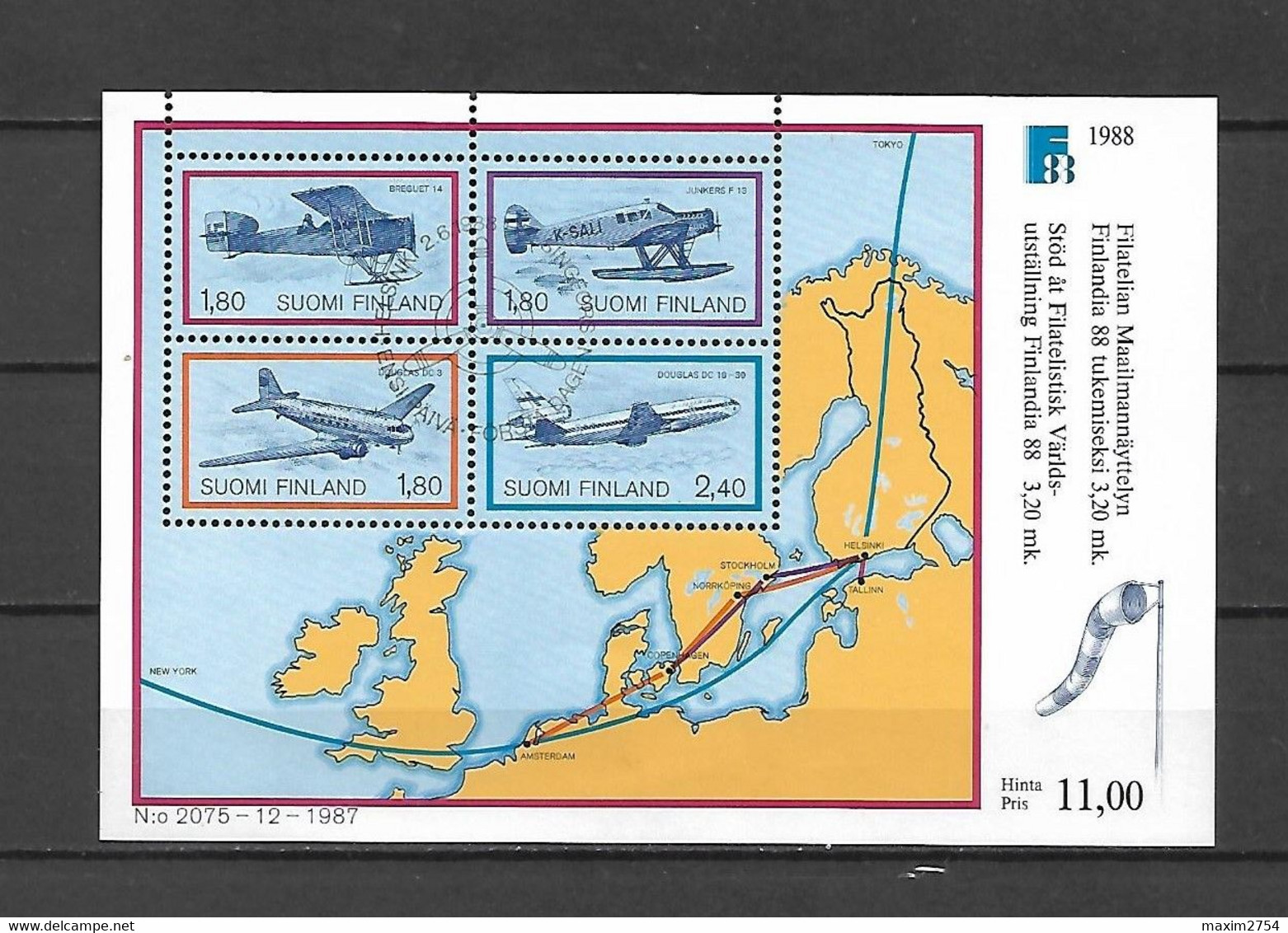 FINLANDIA - 1988 - BF N. 4 USATO (CATALOGO UNIFICATO) - Gebraucht