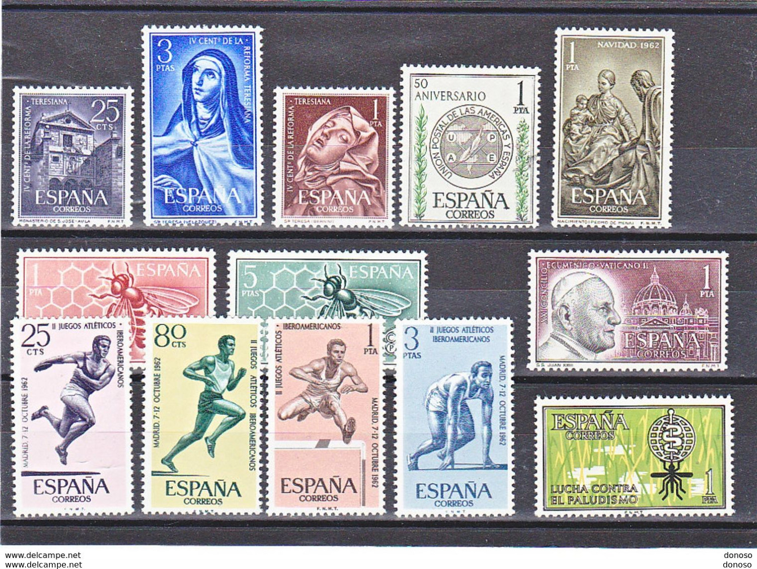 ESPAGNE 1962  Yvert  1093-1095 + 1119-1124 +  1133 + 1145-1147 NEUF** MNH Cote : 6,65 Euros - Nuovi