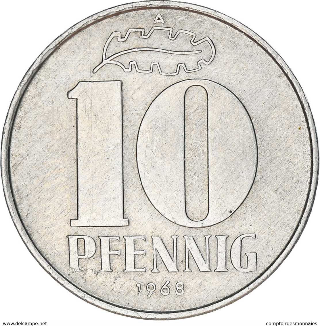 Monnaie, GERMAN-DEMOCRATIC REPUBLIC, 10 Pfennig, 1968, Berlin, TTB, Aluminium - 5 Pfennig