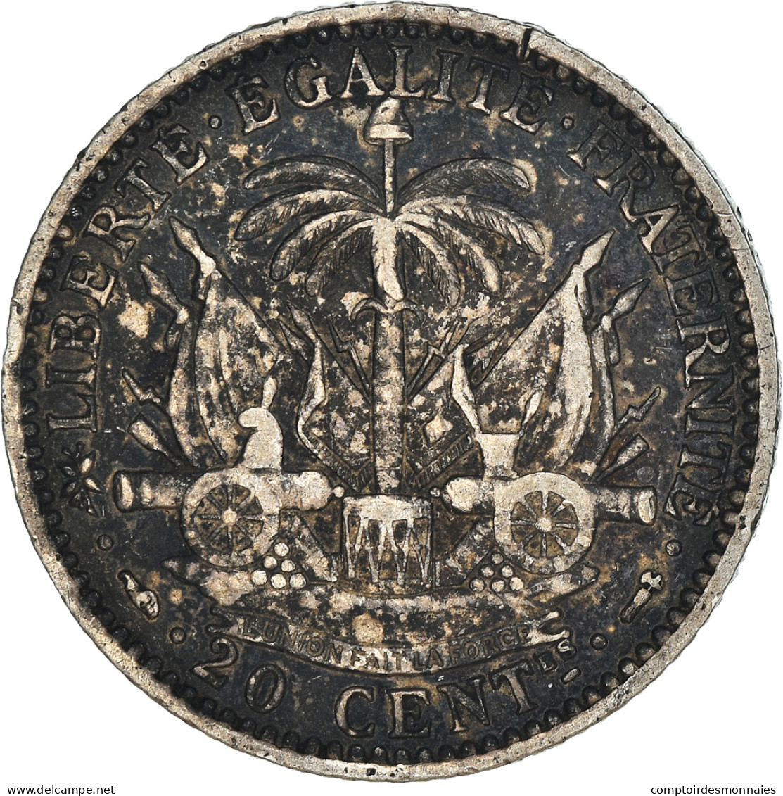 Monnaie, Haïti, 20 Centimes, 1890, TTB+, Argent, KM:45 - Haïti