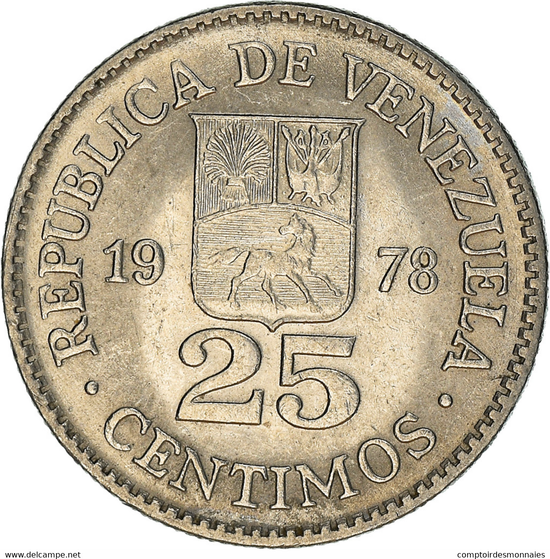 Monnaie, Venezuela, 25 Centimos, 1978, Werdohl, SUP+, Nickel, KM:50.1 - Venezuela