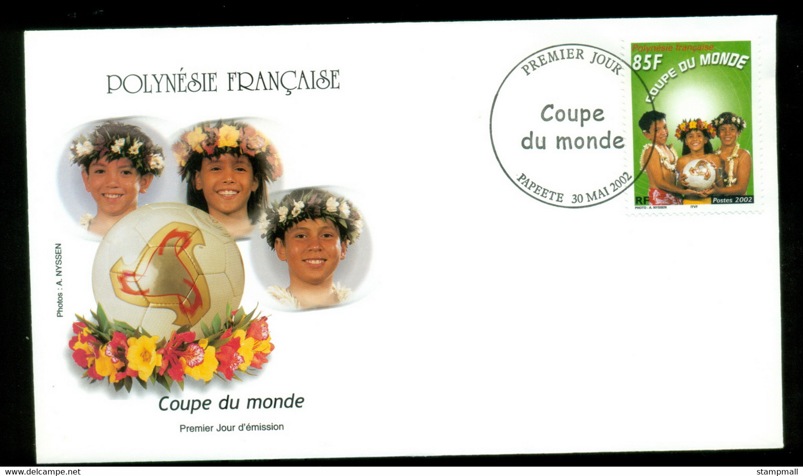 French Polynesia 2002 World Cup Soccer Championshios, Japan & Korea FDC - Briefe U. Dokumente