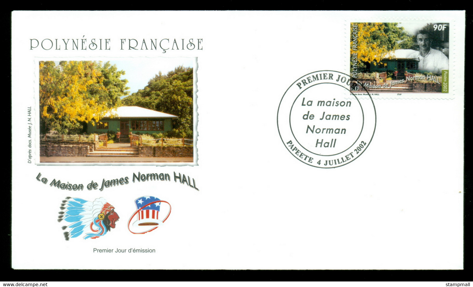 French Polynesia 2002 House Of James Norman Hill FDC - Cartas & Documentos