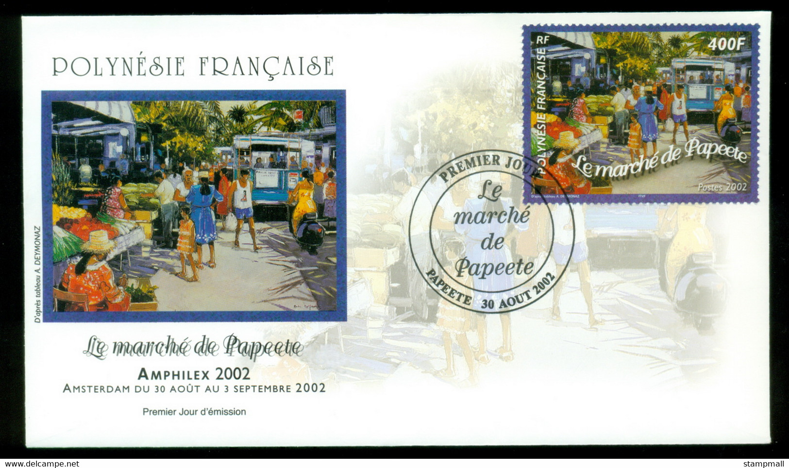 French Polynesia 2002 Papeete Market FDC - Briefe U. Dokumente