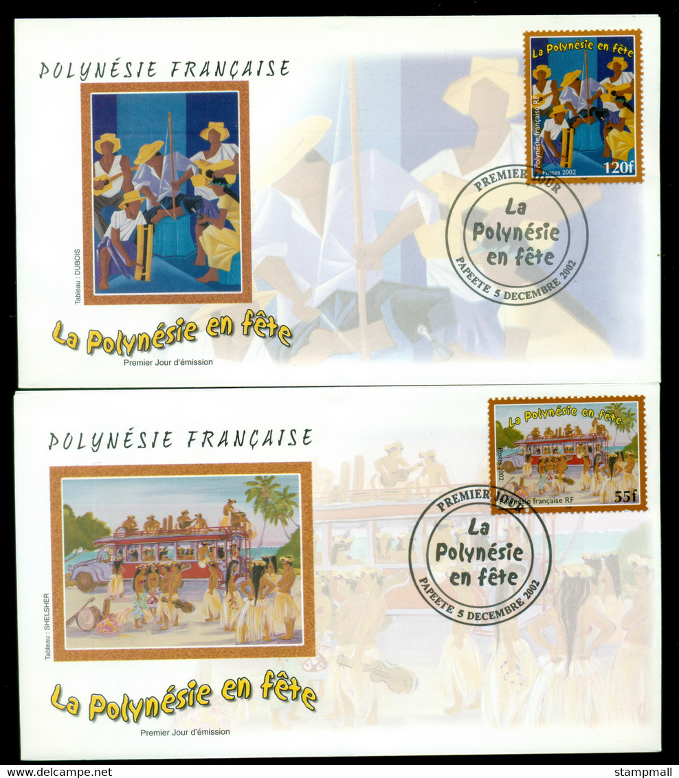 French Polynesia 2002 Polynesians At Festivals 2xFDC - Covers & Documents