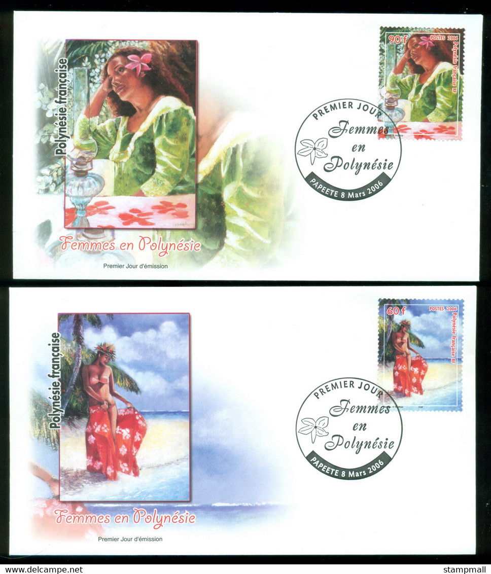 French Polynesia 2006 Polynesian Women 2xFDC - Lettres & Documents