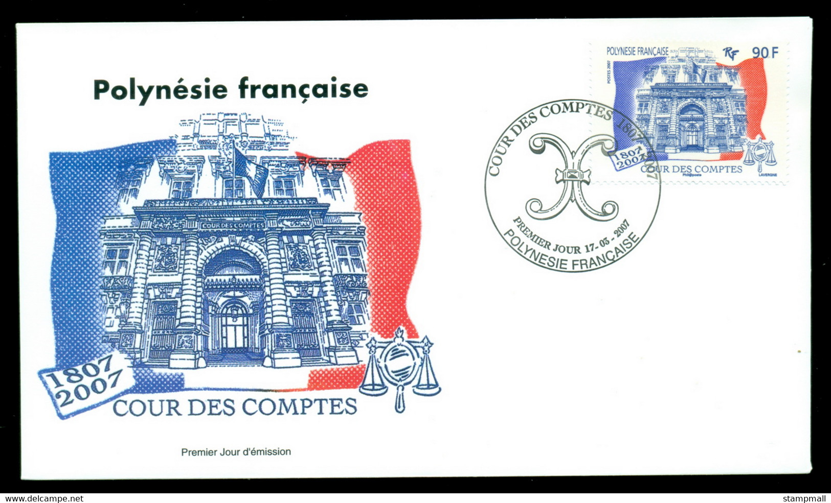 French Polynesia 2007 Audit Office Bicentenary FDC - Lettres & Documents
