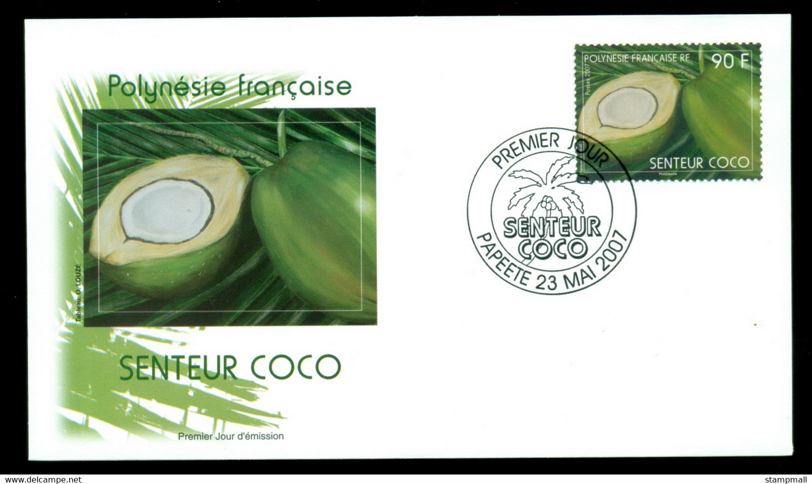 French Polynesia 2007 Coconut FDC - Lettres & Documents