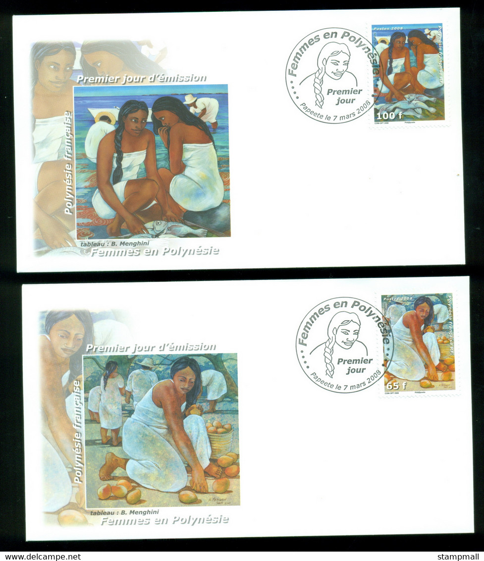 French Polynesia 2008 Polynesian Women 2xFDC - Covers & Documents