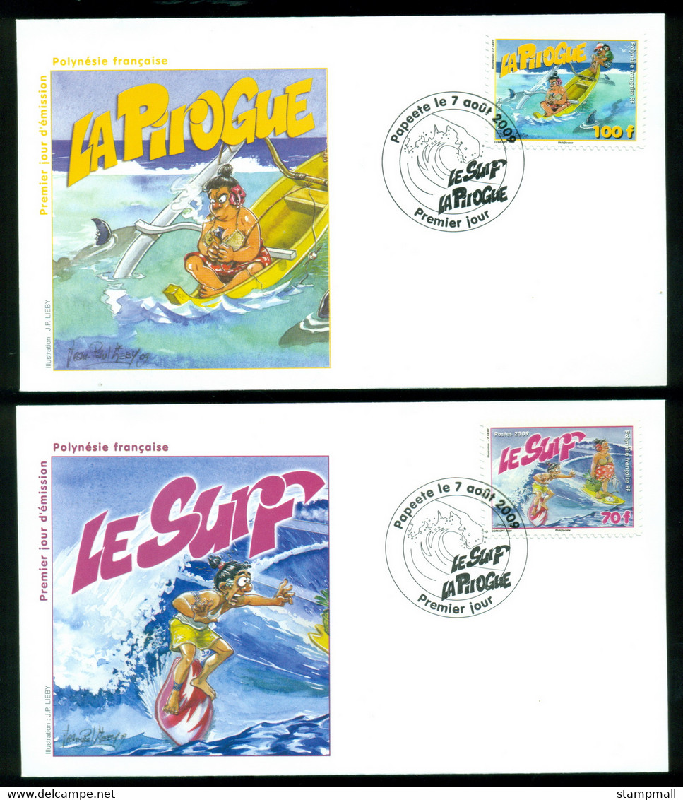 French Polynesia 2009 Water Activities FDC - Storia Postale