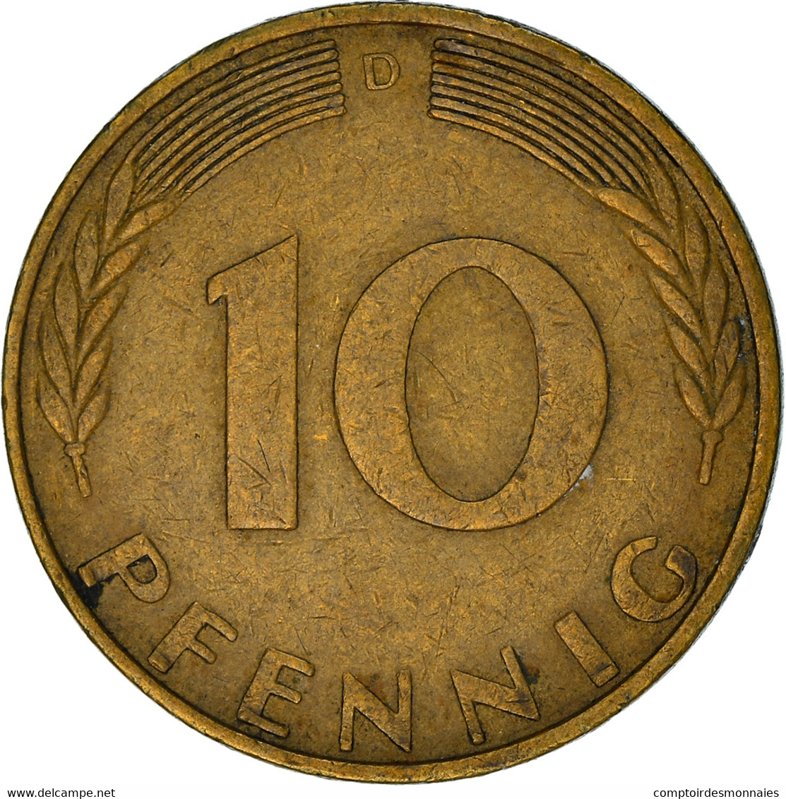 Monnaie, République Fédérale Allemande, 10 Pfennig, 1970, Munich, TB+, Brass - 10 Pfennig