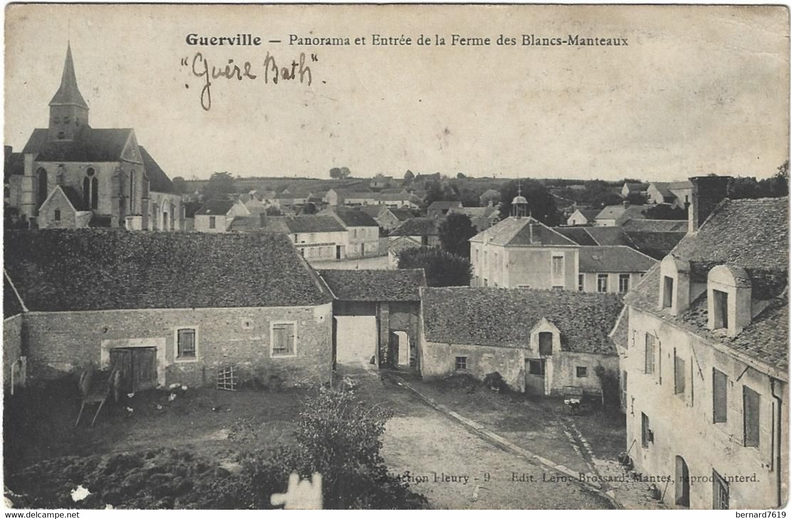 78   Guerville - Environs De Mantes -   Panorama Et Entree De La Ferme Des Blancs Manteaux - Guerville