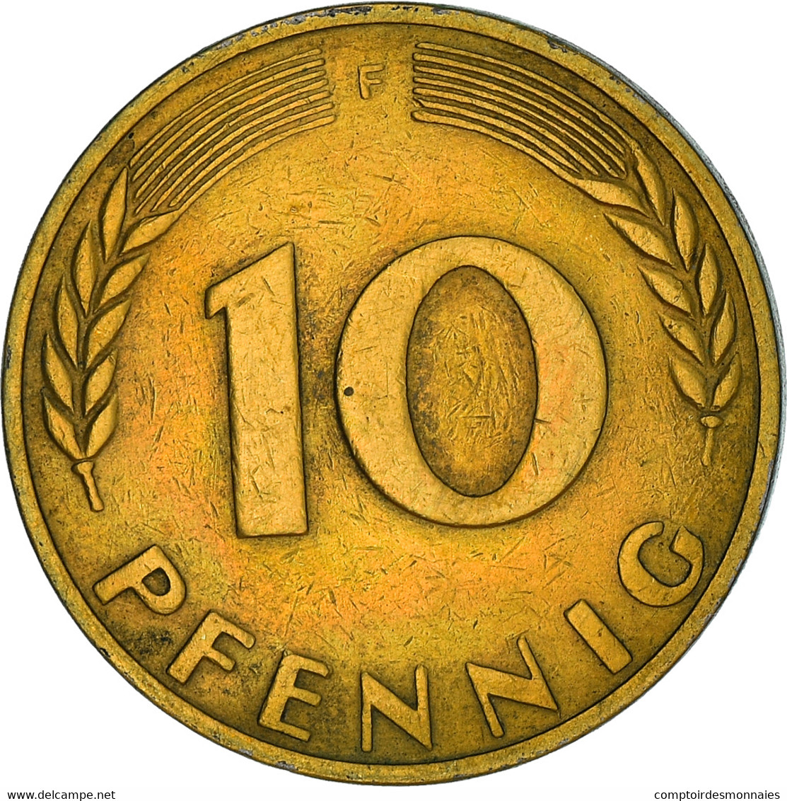 Monnaie, République Fédérale Allemande, 10 Pfennig, 1950, Stuttgart, TTB - 10 Pfennig