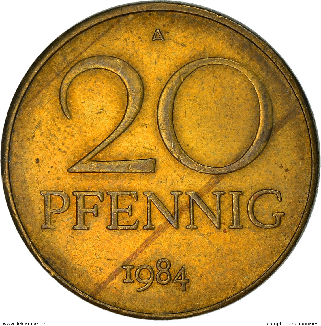 Monnaie, GERMAN-DEMOCRATIC REPUBLIC, 20 Pfennig, 1984, Berlin, TB+, Laiton - 20 Pfennig