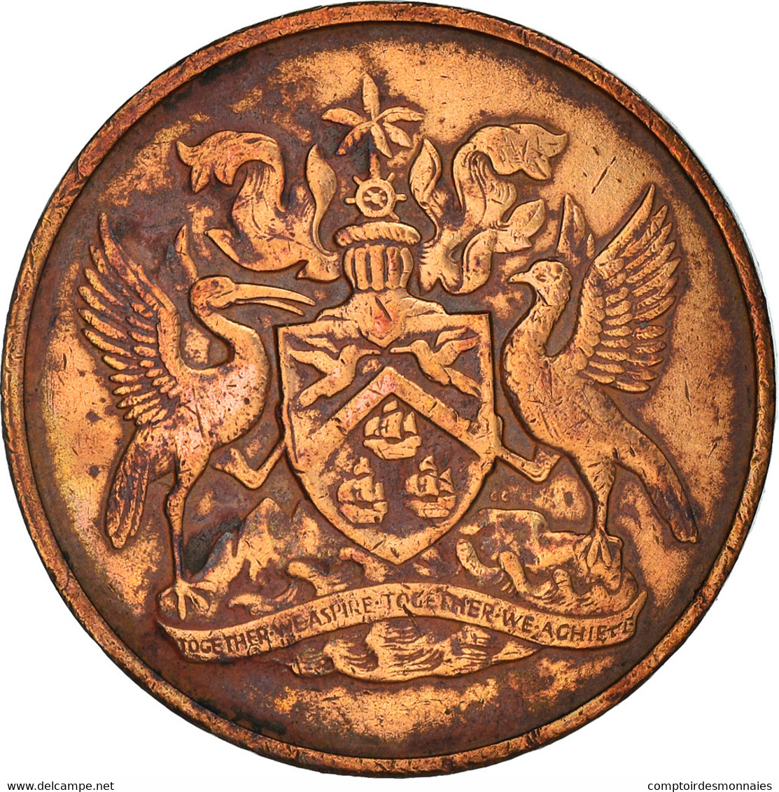 Monnaie, TRINIDAD & TOBAGO, 5 Cents, 1966, Franklin Mint, TB+, Bronze, KM:2 - Trinité & Tobago