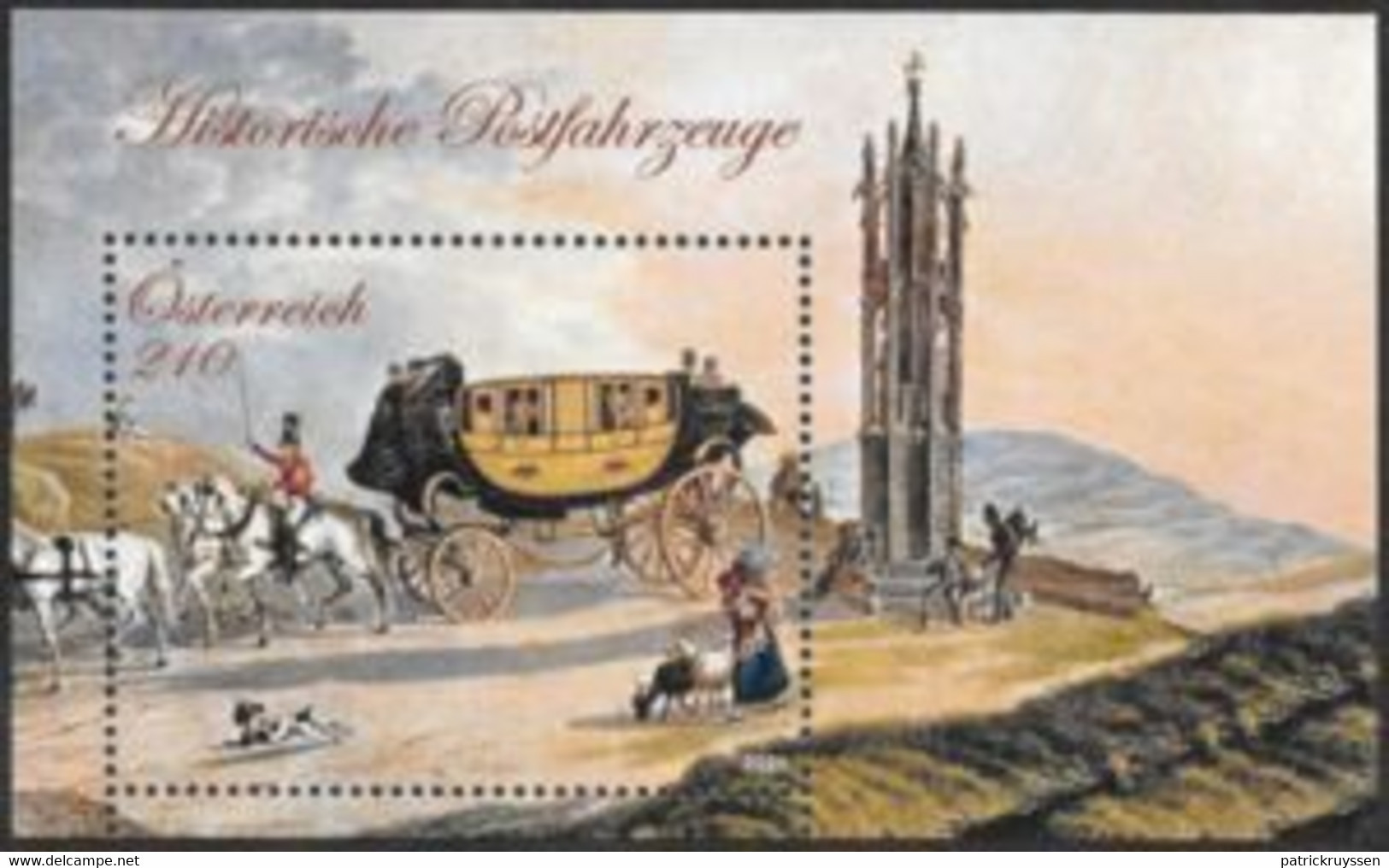 Austria 2021 Autriche Express Mail Spinner On The Cross Post Stagecoach - Nuovi