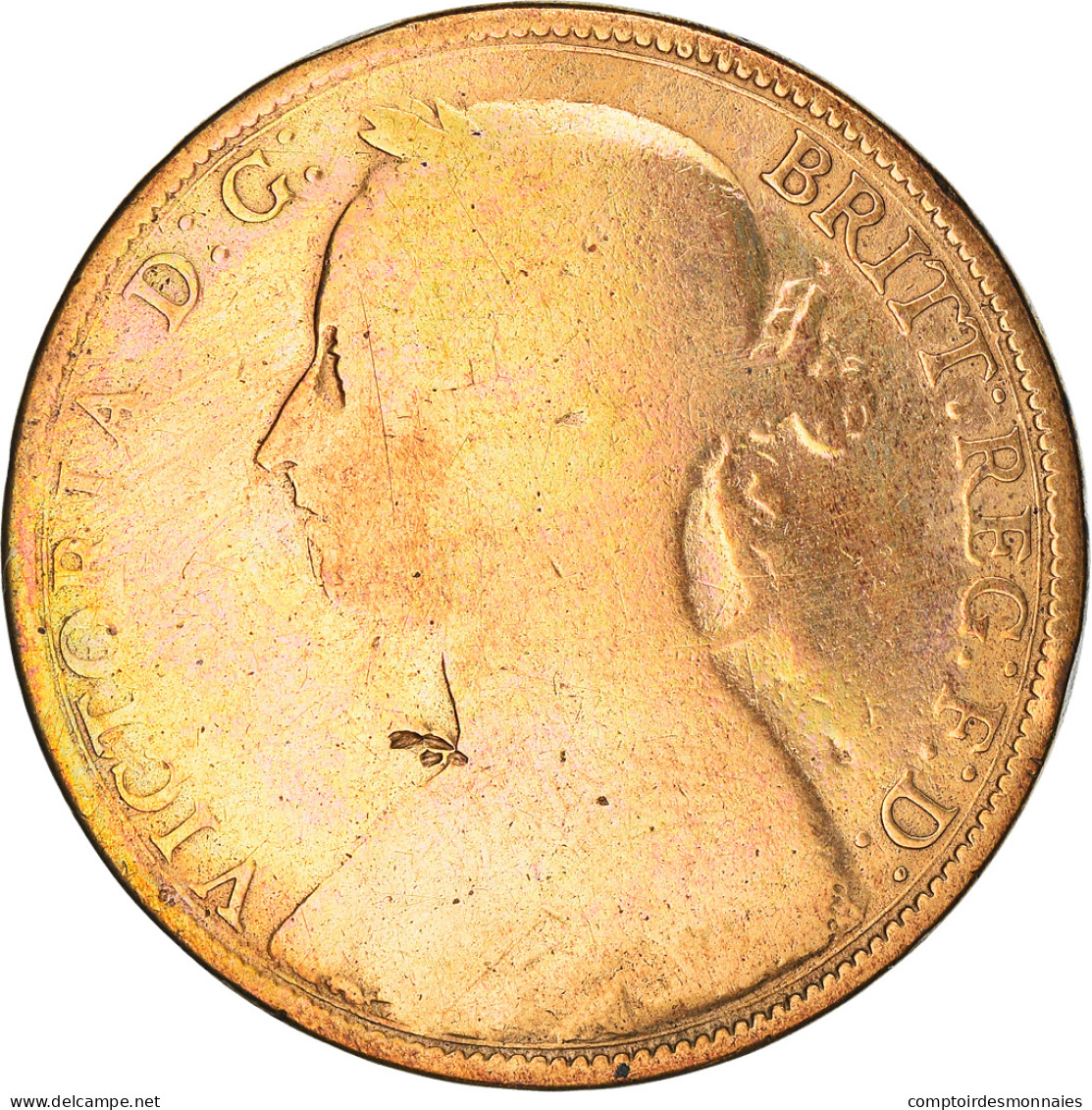 Monnaie, Grande-Bretagne, Victoria, Penny, 1892, B, Bronze, KM:755 - D. 1 Penny