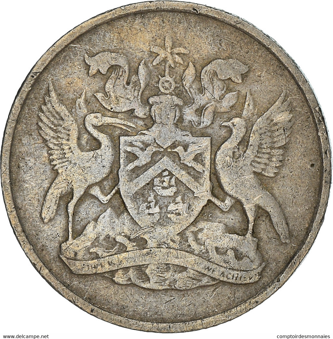 Monnaie, TRINIDAD & TOBAGO, 10 Cents, 1966, Franklin Mint, TB+, Copper-nickel - Trinité & Tobago