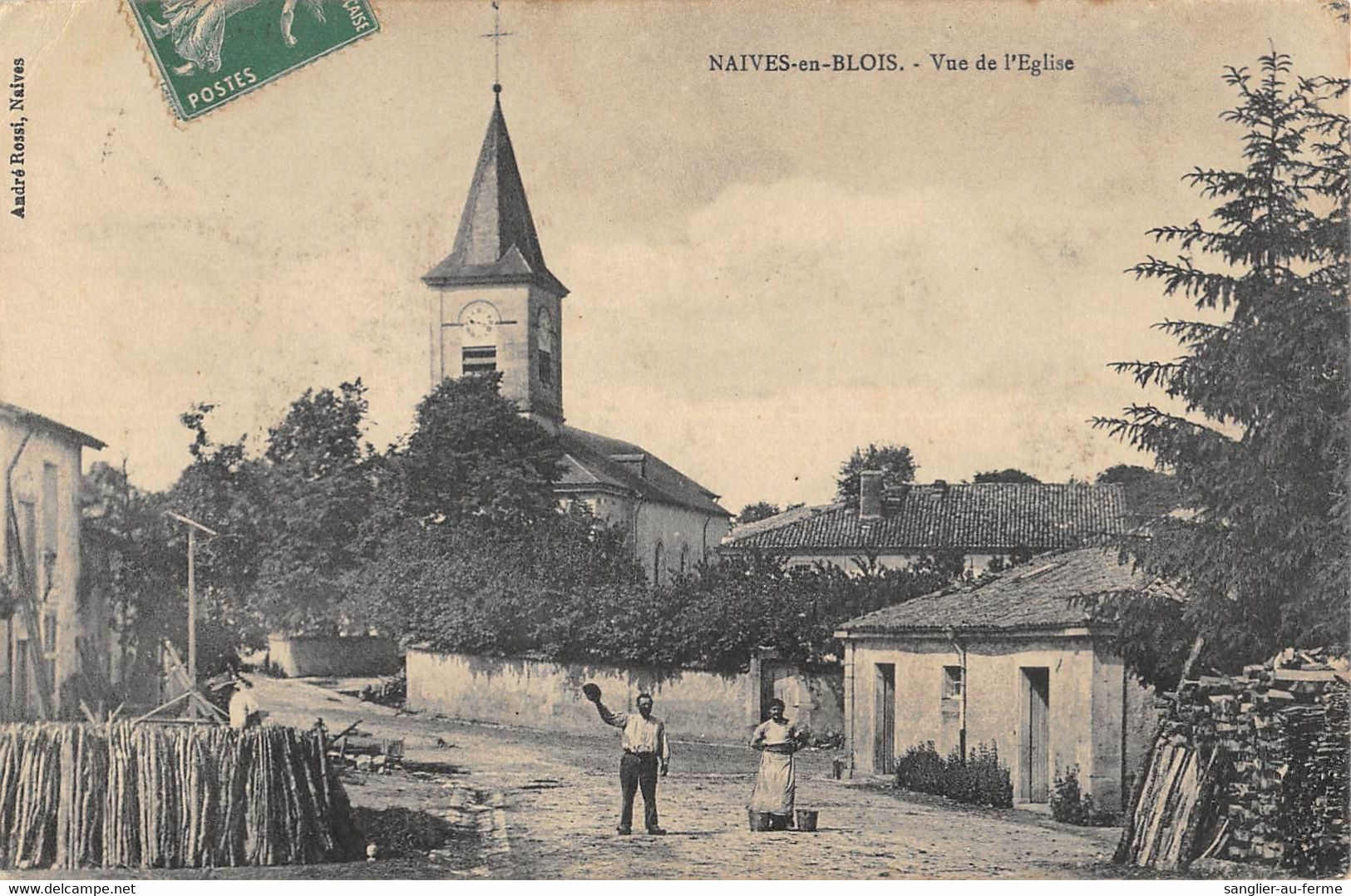 CPA 55 NAIVES EN BLOIS VUE DE L'EGLISE - Sonstige & Ohne Zuordnung