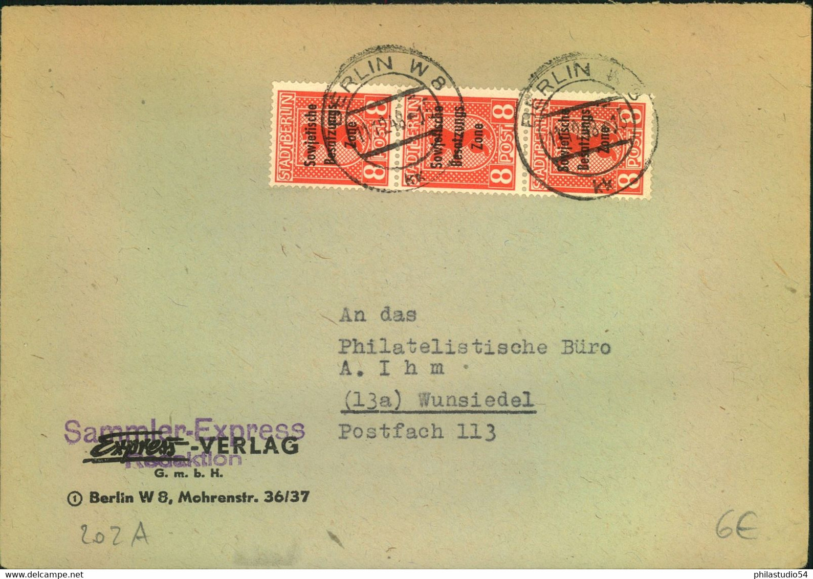 1948/1949, ALLG. AUSGABE, Maschinenaufdruck 11 Belege, Alte Händlerauszeichnung 107,- Euro - Sonstige & Ohne Zuordnung
