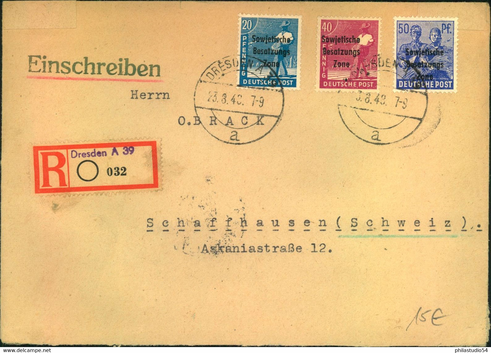 1948/1949, ALLG. AUSGABE, Maschinenaufdruck 11 Belege, Alte Händlerauszeichnung 107,- Euro - Sonstige & Ohne Zuordnung