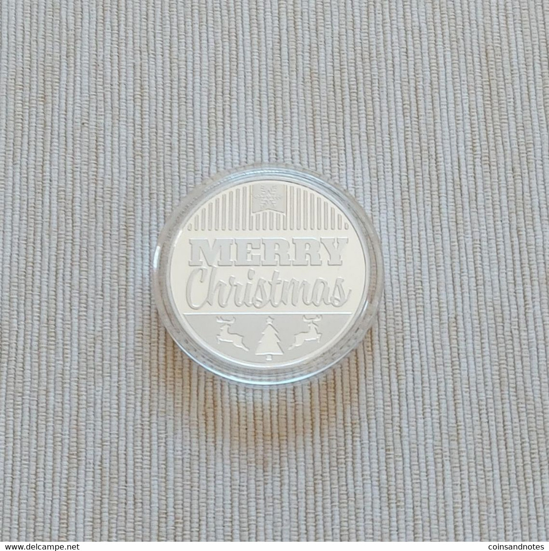 USA - 'Christmas - Season’s Greetings' - Micky & Minnie Mouse - Silver Plated Coin - UNC - Otros – América