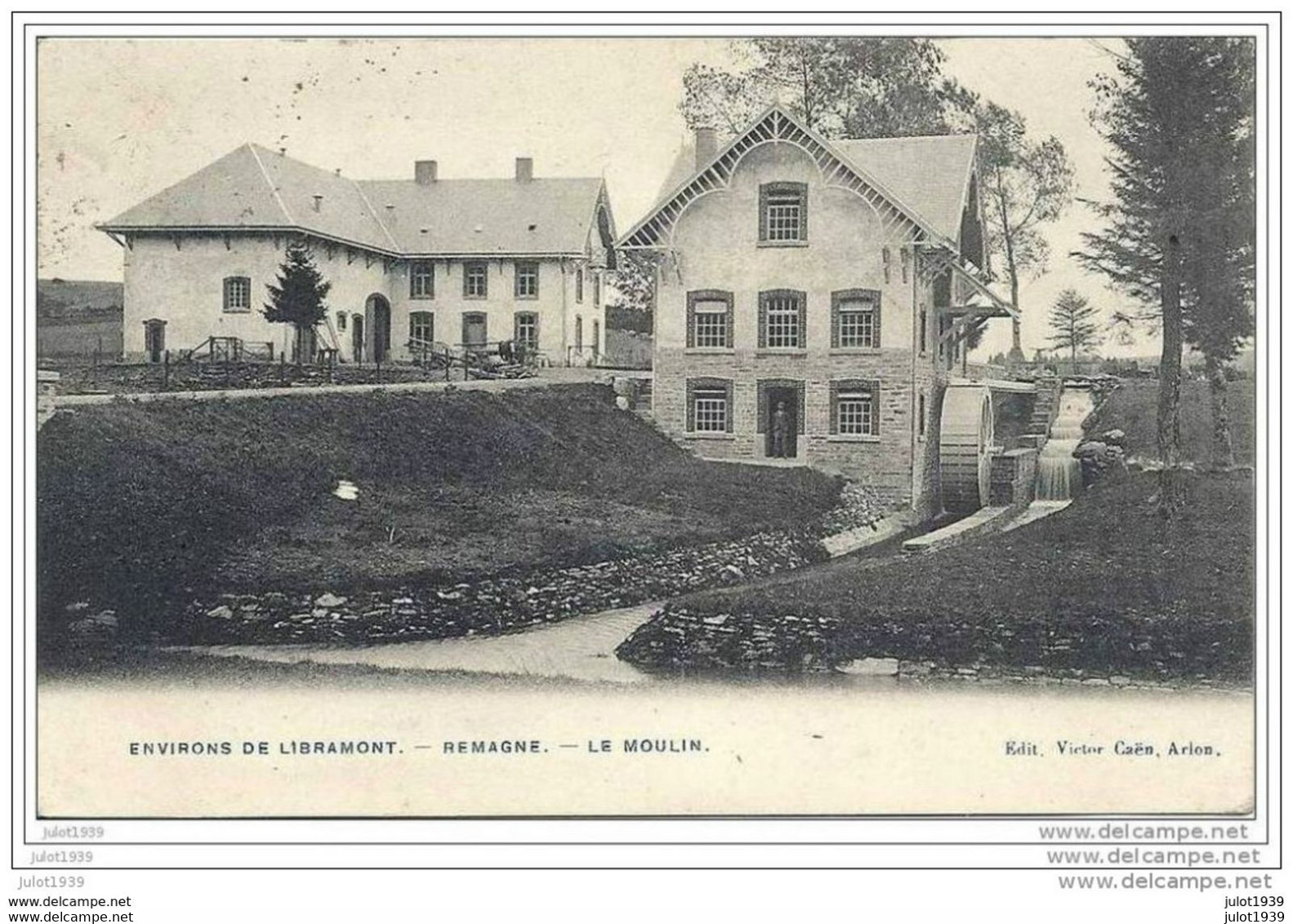 REMAGNE ..--  Le MOULIN . 1909 Vers JEMAPPES ( Melle Domi DELCROIX ) . Voir Verso . - Libramont-Chevigny