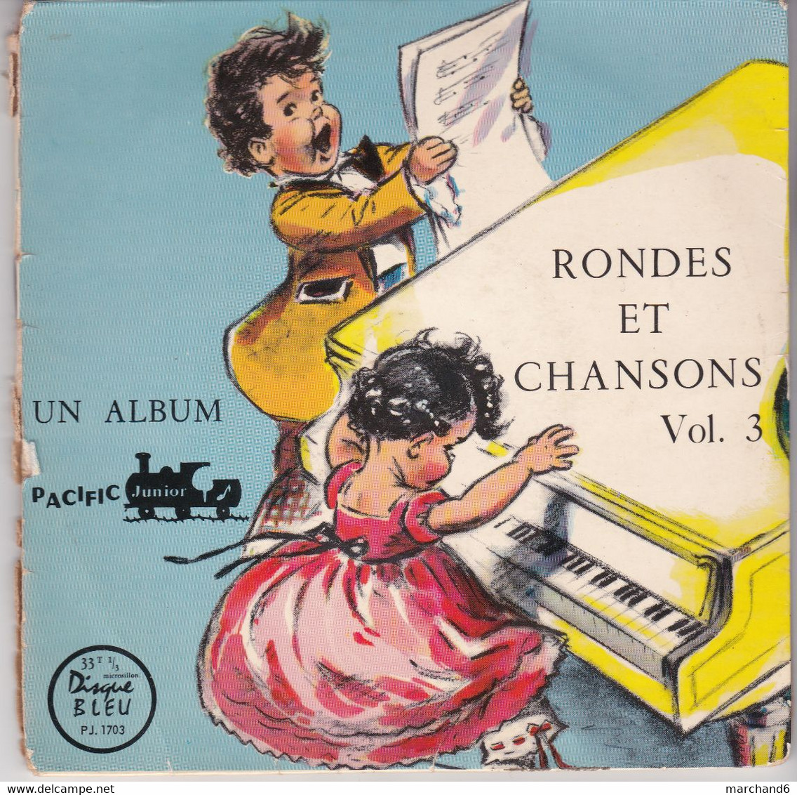 45 Tours Germaine Bouret 12 Dessins Rondes Et Chansons Chantées Par Les Compagnons De La Joie Volume 3  Très Rare - Niños